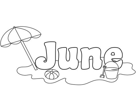 Free Printable June Coloring Pages June Colouring Pages, June Coloring Pages Free Printable, June Drawings, June Coloring Pages, Rainbow Guides, Summer Graphics, June Colors, July Colors, Summer Coloring