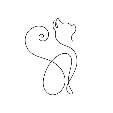 Tattoo Gato, 심플한 그림, Silhouette Drawing, Silhouette Tattoos, Cat Tattoo Designs, Design Silhouette, Line Art Tattoos, Pola Sulam, Desenho Tattoo