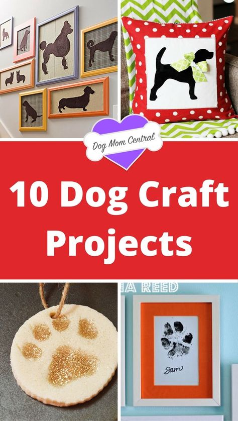 These 10 dog-themed craft projects are so easy, anyone can do them. Which is great because it's a perfect way to add a personalized touch to your home. Dog Themed Crafts, Dog Craft, Dogs Diy Projects, Dog Ramp, Dog Projects, Dog Crafts, Animal Projects, Cat Crafts, Dog Obedience