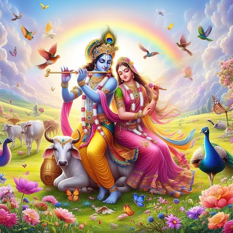 Shree Krishna And Radha, Quotes Artwork, Jay Shree Krishna, Krishna And Radha, Radha Krishna Holi, Krishna Drawing, Holi Special, Lord Photo, Ganesh Images