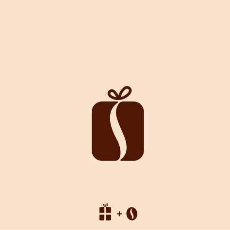 Logo design for The Coffee Gift Company.  The Coffee Gift Company provides gift boxes that can be purchased for occasions such as birthdays, Christmas, Mother's Day, Father's Day. Gift boxes include fresh beans and items such as a grinder and cafetiere along with fun items such as books, mugs etc. Hamper Logo Design, Gift Box Logo Design Ideas, Gift Logo Design Ideas, New Year Creative Poster Graphic Design, Gift Box Logo Design, Chocolates Brand, Gift Box Logo, Coffee Shop Logo Design, Gift Logo