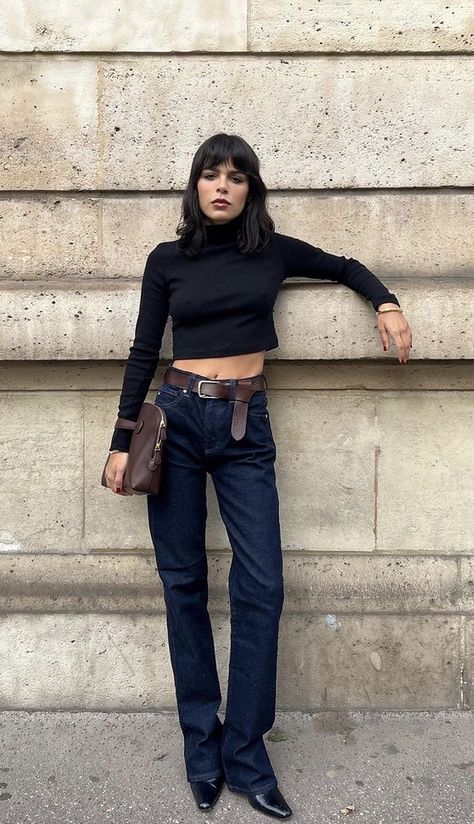 Washed Jeans Outfit, Dark Washed Jeans Outfit, Denim Outfit Fall, Wash Jeans Outfit, Dark Washed Jeans, Jen Ceballos, Jeans Aesthetic, Fall Denim, October 10