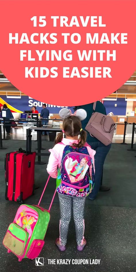 Looking for travel hacks or travel tips because you're flying with baby or flying with toddlers? Traveling with kids is pretty easy when they're older, but flying with kids that are younger can be a challenge. Luckily, The Krazy Coupon Lady is here with the best flight hacks and tips for flying with children! Get the best airline travel tips & tricks from around the web to make the most of your next trip whether you're more budget family travel, quick family break, or luxury vacation. Flying With Toddlers, Flying With Baby, Airplane Hacks, Flight Hacks, Tips For Flying, Kids Giveaway, Flying With Kids, Toddler Essentials, Mom Travel