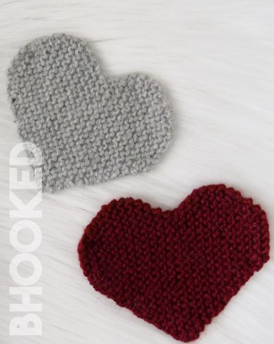 Knitted Heart Patch - B.Hooked Crochet & Knitting Knit A Heart, Knitted Heart Pattern, Knitted Flower Pattern, Knit Gifts, Knitting Projects Free, Knitted Washcloth Patterns, Knit Heart, Dishcloth Patterns Free, Heart Inspiration