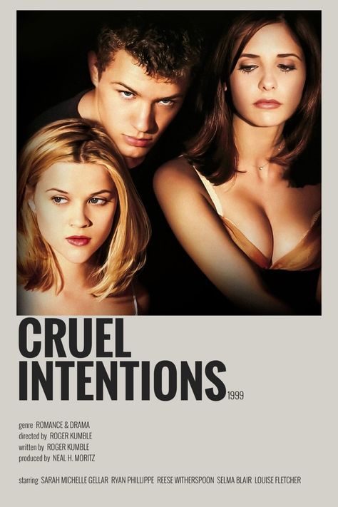 cruel intentions minimalist/alternative movie poster Ryan Phillippe, Cruel Intentions, Selma Blair, Movies Worth Watching, I Love Cinema, 90s Movies, Michelle Pfeiffer, Sarah Michelle Gellar, Movies 2019