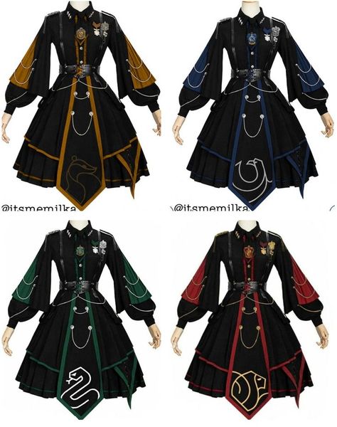 Harry Potter Houses Outfits, Harry Potter Uniform, Slytherin Fashion, Hogwarts Uniform, Hogwarts Outfits, Wrong People, Harry Potter Items, Harry Potter Outfits, Dress Design Sketches