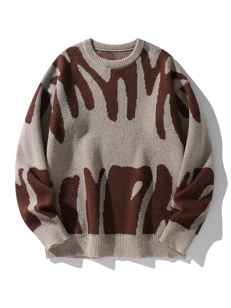 Pull Over Sweater Men, Pull Over Outfits Men, Mens Fall Wardrobe, Knitted Jumper Men, Oversized Sweaters Outfits, Men's Plus Size Fashion, Knitted Sweaters Outfit Men, Sweater Design For Men, Brown Outfits Men