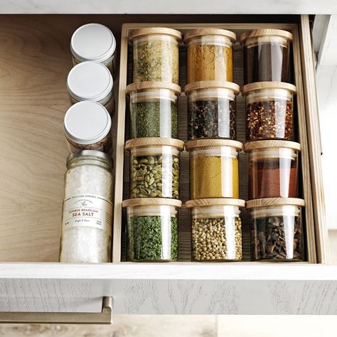 Drawer spice rack