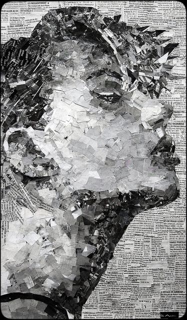 Magazine Mosaic, Newspaper Collage, Patchwork Art, Newspaper Paper, Face Collage, Mosaic Portrait, Collage Portrait, A Level Art Sketchbook, Newspaper Art