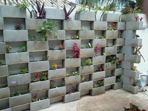 Planters For Patio, Outdoor Succulent Garden, Succulent Garden Ideas, Wall Planters Outdoor, Succulent Wall Planter, Metal Garden Gates, Planter Outdoor, Cinder Block Garden, Garden Wall Designs