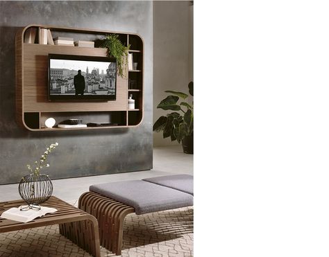 Vision TV | tv stand | pacini e cappellini Floating Hide Tv Cabinet, Mobile Tv Cornice, Tv Swivel Concepts Mueble, Tv Wall Angle, Vision Wall, Tv A Muro, Deco Tv, Backdrop Tv, Bedroom Wall Units