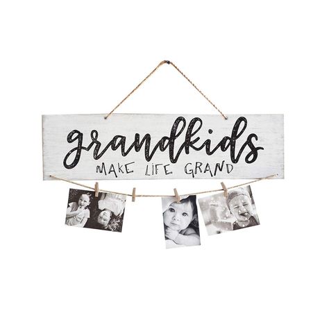 Grandchildren Pictures, Grandkids Make Life Grand, Photo Wall Display, Frame Wall Collage, Wedding Numbers, Photo Clips, Clip Cards, Photo Holder, Photo Holders