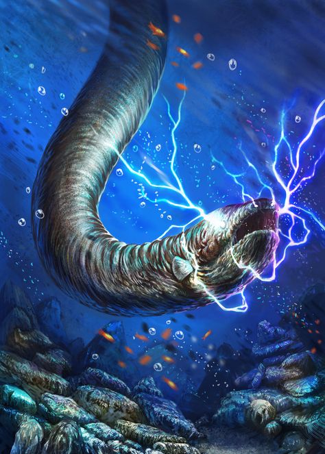 Electric Eel Fish, Funny Man Pictures, Horror Wallpapers Hd, Electric Eel, Sea Queen, Sea Monster, Underwater Creatures, New Museum, Dark Tattoo