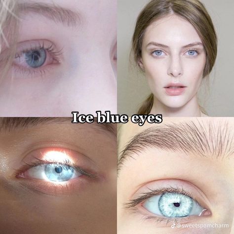 Ice Blue Eyes, Pretty Eyes Color, Rare Eye Colors, Eye Color Chart, Rare Eyes, Beautiful Eyes Color, Light Blue Eyes, Aesthetic Eyes, Eye Makeup Art