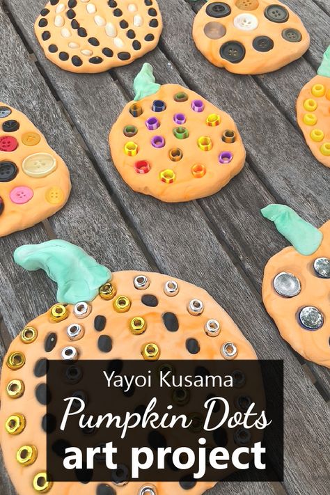 Fall Leaf Art Projects, Clay Pumpkin, Yayoi Kusama Pumpkin, Summer Art Projects, Art Project For Kids, Art Pumpkin, Pumpkin Activities, Kindergarten Art Projects, Fall Art Projects