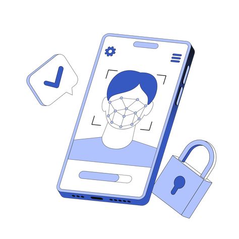 Padlock Illustration, Smartphone Illustration, Phone Clipart, Friday Illustration, Face Recognition System, Phone Png, Phone Illustration, Phone Vector, Online Security