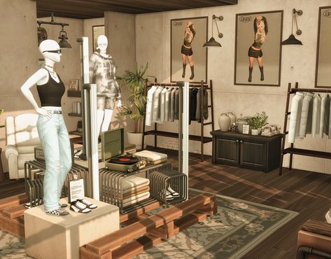 sims 4 thriftea store - download & cc linked ♡ Magnolia Promenade, Boba Shop, Lotes The Sims 4, Sims Pets, The Sims 4 Lots, San Myshuno, Play Sims 4, Sims Packs, Sims 4 House Building