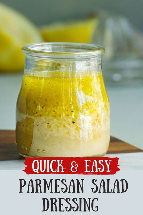 Parmesan Salad Dressing, Parmesan Dressing Recipe, Garlic Salad Dressing, Healthy Dressing Recipes, Easy Salad Dressing Recipes, Parmesan Salad, Salad Dressing Recipes Healthy, Easy Salad Dressing, Salad Dressing Recipes Homemade