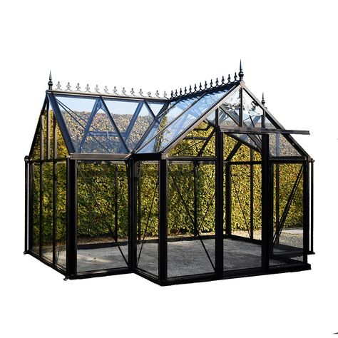 Garden Shed And Greenhouse Combo, Greenhouse Business Ideas, House Kits Build Your Own, Homesteading Ideas, European Backyard, Gothic Greenhouse, Greenhouse Kit, Backyard Greenhouse, Garden Cottage