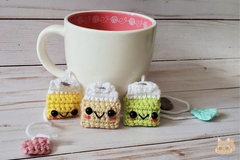 Free Lil Teabag Crochet Pattern | Shared on Yarn Society Bunny Valentines, Crochet Bookmark Pattern, Crochet Hook Set, Cute Bookmarks, Crochet Bookmarks, Yarn Tail, Diy Crochet Projects, Crochet Gifts, Crochet Patterns Amigurumi