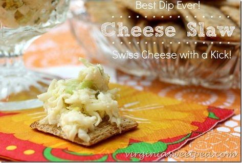 Have you heard of Cheese Slaw? It’s not really slaw, it’s a delectable dip made with swiss cheese, green onions, jalapenos, and pepperoncinis. Cheese Slaw, Summer Dip Recipes, Fruit Dressing, Summer Dip, Delicious Dips, Pinterest Food, Slaw Recipe, Miracle Whip, Favorite Dips