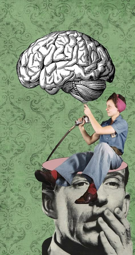 Psychology Wallpaper, Psychology Posters, Art Psychology, Avengers Cartoon, Brain Art, Mixed Media Illustration, Collage Art Projects, Creepy Pictures, Collage Poster