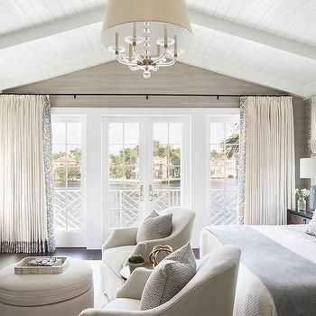 Chairs In Front Of Bed Design Ideas Grey And White Bedding, Beach Style Bedroom, Master Suite Bathroom, Transitional Bedroom, Sanctuary Bedroom, How To Dress A Bed, Coastal Bedroom, Design Master, Trendy Bedroom