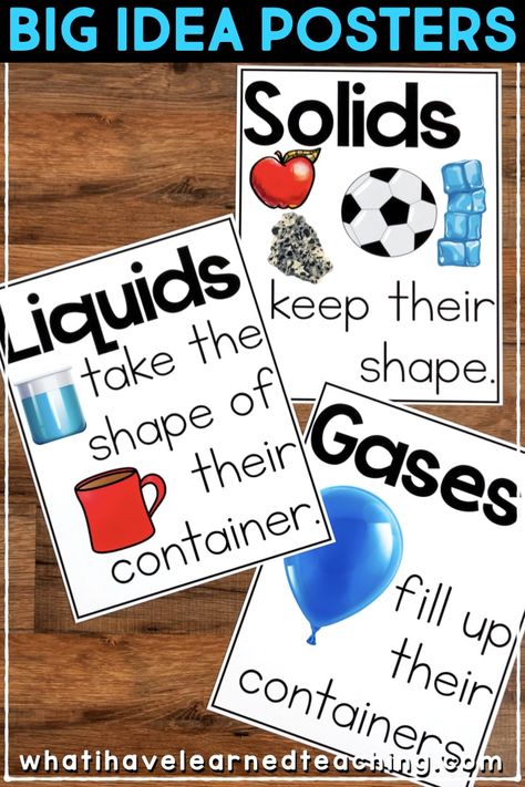 Engaging second grade science stations that follow the NGSS science standards for states of matter. These properties of matter science stations will have your 2nd grade students focused on reading and writing about science. Students learn about properties of matter, test different materials, and learn about how objects can be disassembled into small pieces and made into something new. #secondgradescience #ngss #2ndgradescience #sciencestations Liquids And Solids Grade 2, Teaching Matter 2nd Grade, States Of Matter Grade 2, Matter Activities 2nd Grade, Solids And Liquids 2nd Grade, States Of Matter Activities 2nd Grade, States Of Matter 2nd Grade, 2nd Grade Science Lessons, Matter Science Experiments