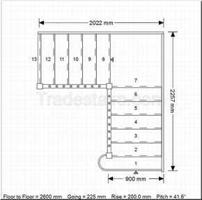 Stair Layout with Landing | Design Quarter Landing Staircases Online | Back to the Top | Stair ... Stairs Floor Plan, Stair Dimensions, Staircase Layout, Stair Layout, Staircase Manufacturers, 20x30 House Plans, Stair Plan, Spiral Staircases, Traditional Staircase