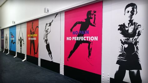 Gym Wall Graphics, Gym Interior Design Wall, Gym Wall Design, Wall Graphics Office, Gym Graphics, Office Wall Graphics, Gym Design Interior, Office Wall Design, Gym Images