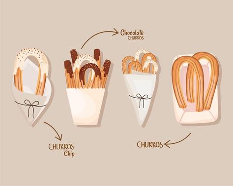 Churros Business, Diy Churros, Churro Business, Churreria Ideas, Churros Ideas, Frozen Churros, Spanish Churros, Chocolate Churros, Waffle Pops