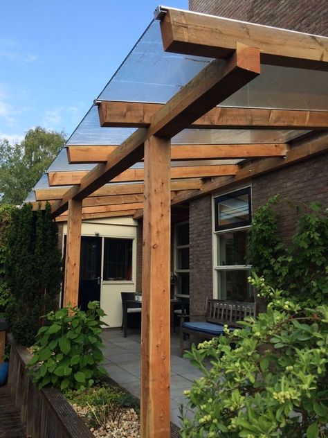 Covered Patio Design, Patio Garden Design, Glass Roof, Pergola Patio, Outdoor Pergola, Garden Art Diy, Backyard Patio Designs, Exterior House Colors, Back Garden