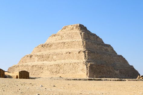 The Pyramid of Djoser in Saqqara, Egypt. (Credit: Intarapong/Shutterstock) Djoser Pyramid, Saqqara Pyramid, Step Pyramid Of Djoser, Saqqara Egypt, Pyramid Of Djoser, Ancient Egyptian Architecture, Egyptian Architecture, Archeological Sites, Giza Pyramids