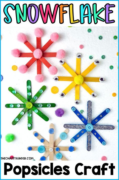 Looking for an easy and cute craft idea? Try our snowflake popsicle craft! Ideal for those searching for winter crafts for kids or fun winter activities for kids. These easy winter crafts for kids are not only adorable but also great for hand-eye coordination, making popsicle snowflakes for kids a hit in any winter-themed crafting session! Preschool Construction Paper Crafts, Snowflakes For Kids, Cool Crafts For Kids, Popsicle Craft, Winter Kindergarten Activities, Popsicle Stick Craft, Popsicle Stick Snowflake, Craft Ideas With Paper, Popsicle Stick Christmas Crafts