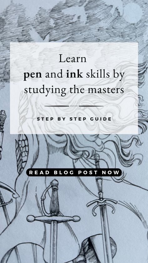 In this Blog post article, we look at how to do master studies for pen and ink drawing and put it into practice with four different exercises. Pen Drawing Practice, How To Do Pen Art, How To Ink Drawings, How To Ink Manga, Ink Drawing Exercises, How To Draw With Pen, Manga Inking Techniques, Manga Inking Tutorial, Black Ink Sketches