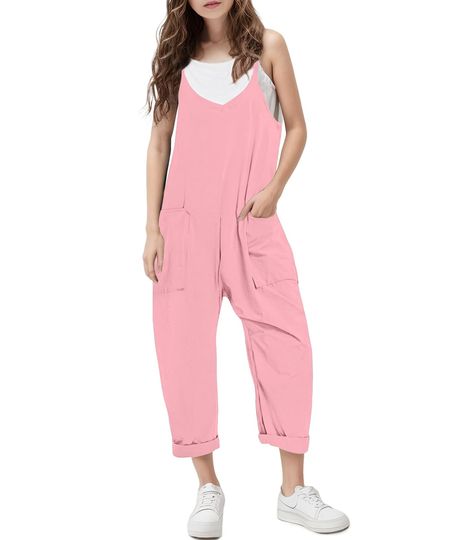 PRICES MAY VARY. 🌟 Comfortable Material: This girl's jumpsuit is soft and breathable cotton. It's stretchy and lightweight and will be your girl's go-to outfit all summer long 🌟 Stylish Design: This loose-fitting romper features a v-neck design and adjustable spaghetti straps for a comfortable fit. It also comes with two convenient side pockets, making it both fashionable and functional 🌟 Versatile Matching: The girl's casual jumpsuit sleeveless romper is easy to mix and match with a range of Cute Clothes For 9-10, Summer Clothes Collection, Girls Jumpsuit, Retro Elements, Summer Rompers, Romper Long Pants, Fitted Romper, Summer Jumpsuit, Jumpsuit For Kids