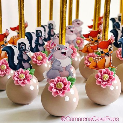 Bambi Desserts, Bambi Dessert Table, Bambi Cake Pops, Bambi Baby Shower Ideas Centerpieces, Bambi Baby Shower Ideas, Bambi Party, Bambi Birthday, Bambi Baby, Fairy Garden Birthday Party