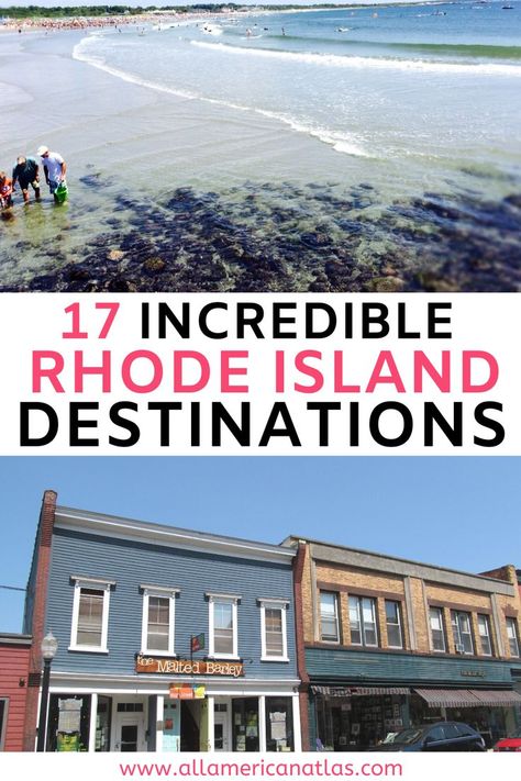 These are the best places to visit in Rhode Island, including where to visit in Rhode Island, Rhode Island's best places to see and a tourist's guide to Rhode Island! Rhode Island Road Trip, Visit Rhode Island, Visit Connecticut, Rhode Island Travel, Beach Road Trip, Travel International, College Tour, Providence Rhode Island, Island Destinations