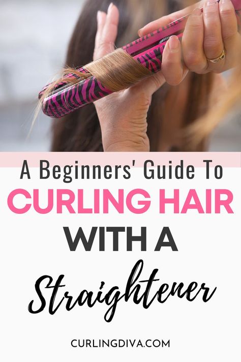 Have you ever seen a hairdresser, friend or family member claim to be about to curl hair and then they whip out the straighteners?  You’re left sat there thinking “what the !@#? , curling hair with a straightener?!?!”  But somehow, these crazy people magic up a head full of curls, in half the time it takes you to use your dedicated curling irons.  Wonder no more, curling your hair with a straightener doesn’t need to remain a big mystery!  #hairhacks #DIYhair #flatironcurls #curls Curling Fine Hair, Hair With A Straightener, Easy Curled Hairstyles, Curls For Medium Length Hair, How To Curl Hair, Curling Tips, Iron Curls, Diy Curls, Curls With Straightener