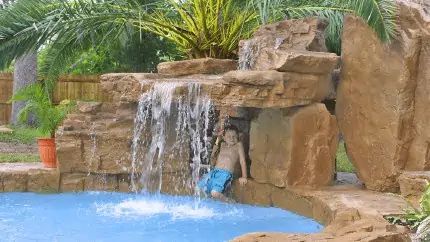 RicoRock Grottos Grotto Waterfall, Grotto Pool, Faux Rock, Swimming Pond, Swimming Pool, Swimming Pools, Photo Galleries, It Cast, Swimming