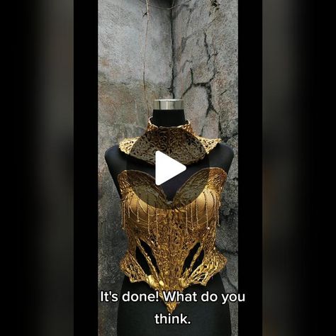 TikTok · Byul Gold Corset, Gold Diy, Hot Glue, Twitter Card, Fashion Ideas, Twitter Image, Glue, Gold