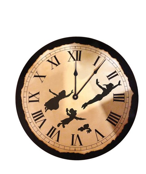 Peter Pan Clock  Peter Pan  Gift  Kids Gift  Large by AddCountry Peter Pan Clock, Kitchen Clocks, Large Clock, Wooden Clock, Peter Pan, Cool Gifts, Wall Clock, Gifts For Kids, Clock