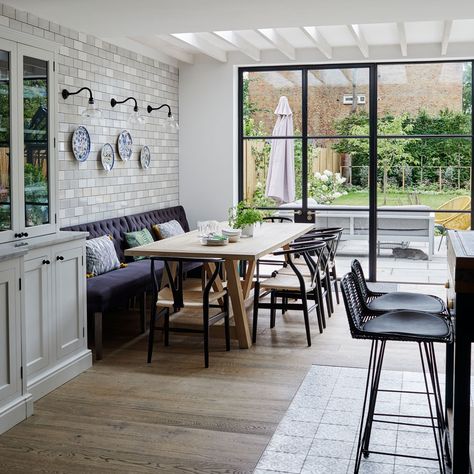 Conservatory Kitchen, Kitchen Diner Extension, Kitchen Sofa, Open Plan Kitchen Dining Living, Open Plan Kitchen Diner, Open Plan Kitchen Dining, Open Plan Kitchen Living Room, Kitchen Seating, Kitchen Dining Living