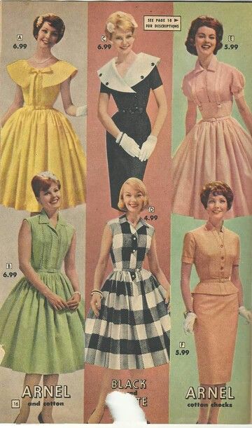 50s Party Outfit, Late 1950s Fashion, Early 60s Fashion, Late 60s Fashion, Pop Art Fashion, Fashion 50s, Old School Fashion, Velo Vintage, 1950 Fashion