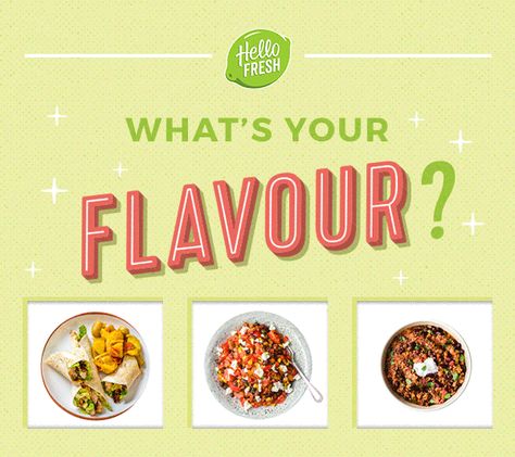 Tell HelloFresh's New Flavour Generator what you like, it'll find your perfect 30-minute recipe in seconds Hello Fresh, 30 Minute Meals, New Flavour, Baby Cards, Like A Pro, Pops Cereal Box, Food Blog, Your Perfect, Motion