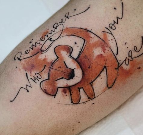 Cute Tattoo Ideas, Lion King Tattoo, Hp Tattoo, Cute Tattoo, Tattoo Trend, Shape Tattoo, King Tattoos, Il Re Leone, Inspiration Tattoos