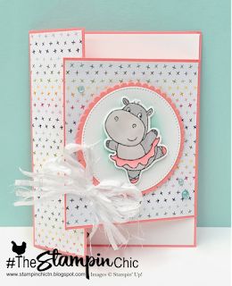 The Stampin' Chic: Fancy Folds Stampers Showcase Blog Hop Stampin Up Happy Hippos, Happy Hippos Stampin Up Cards, Cute Animal Cards, Stampin Up Baby Cards, Baby Cards Handmade, Card Making Ideas, Holiday 2022, Fun Folds, Fold Cards