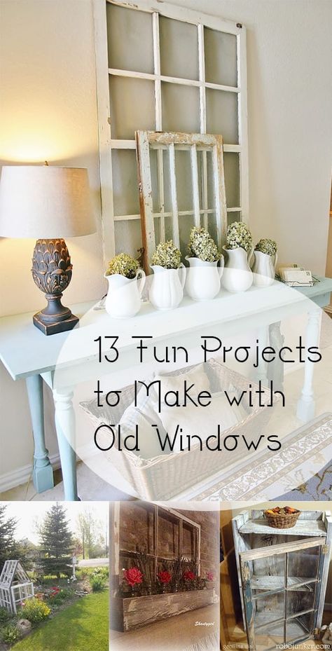 Frame Projects, Old Window Projects, Old Window Frames, Repurposed Windows, Window Crafts, Old Window Frame, Window Projects, Casa Country, Dekor Diy