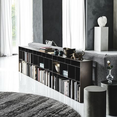 Luxury Sideboard, Italian Furniture Brands, Low Bookcase, Modular Unit, Cattelan Italia, Shelf Design, Italian Furniture, Italian Design, Shelving Unit