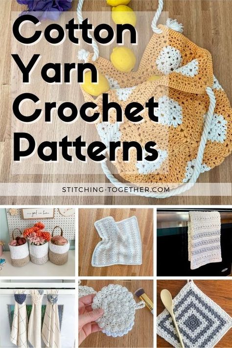 Cotton Yarn Free Crochet Patterns, Easy Cotton Yarn Crochet Patterns, Crochet Gifts For The Home, Crochet With Cotton Yarn Easy Patterns, Easy Cotton Crochet Patterns Free, Peaches And Cream Yarn Projects, Small Crochet Projects Free Patterns Useful, Crochet Projects For Cotton Yarn, Crochet Pattern For Cotton Yarn